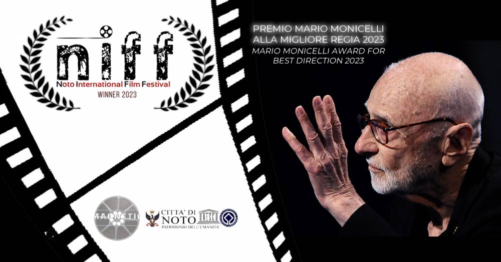 Logo of N. I. F. F. – Noto International Film Festival, premio Mario Monicelli alla miglior regia – VII edizione 2023